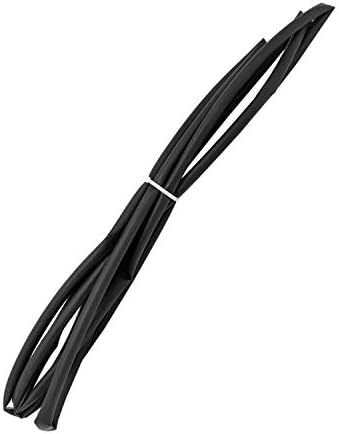 QWORK 1/4 Inch 10 Feet 3:1 Heat Shrink Tube Tubing, Insulation Sealing Wear-Resistant Cable Protector, Waterproof Heat Shrink Tubing Kit, 3M / 10Ft, Black