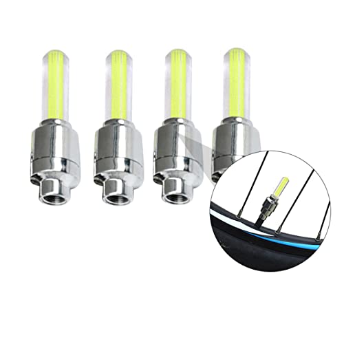 BESTonZON 4Pcs Colorful LED Bike Wheel Lights Scratch Valve Stem Lights Easy Install Bicycle Wheel Light for Casual Riders and Vocational Cyclists