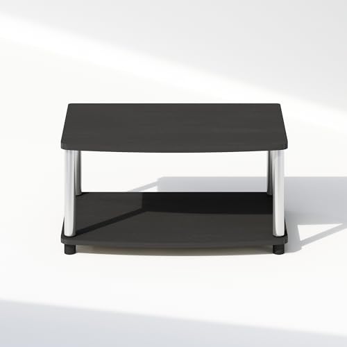 Image of Furinno Turn-N-Tube 2-Tier Printer Table with Storage, Under Desk Printer Stand, Toolless Assembly, for CPU, Work Supplies, Home Office, Americano