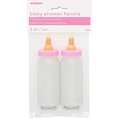 Unique Party - Biberones de Juguete para Fiesta de Baby Shower -...