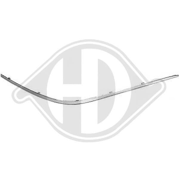 DIEDERICHS 1614165 Protector para parachoques Delante, izquierda Compatible con MERCEDES-BENZ Clase E Sedán W210 Clase E T-modell S210