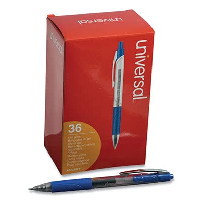 Bolígrafo de gel retráctil Universal comfort grip azul x36 miniatura 2