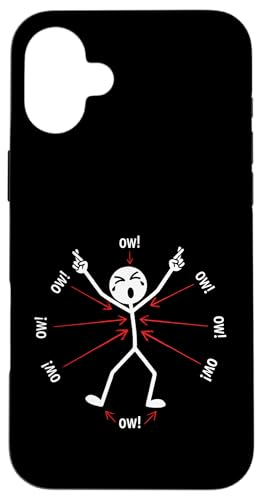 Ow Ow Ow Ow Stickman Figure Humorous Chronic Pain Awareness �X�}�z�P�[�X iPhone 16 Plus �p