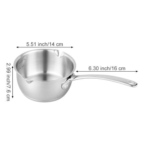 Pot à lait en acier inoxydable double bec verseur durable et élégant