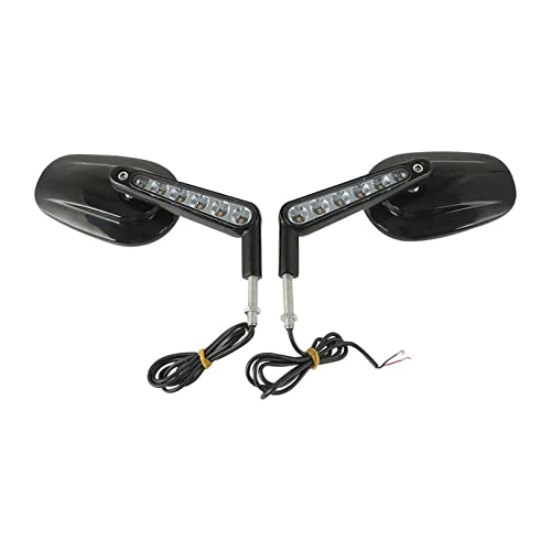 Espejos con intermitentes LED para manillar de VROD VRSCF 2009-2017 en color negro