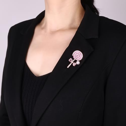 Image of Unique Sparkling Shawl Brooch Pins for Women - Personalized Stylish Pattern Design Jewelry Brooch for Sweaters Accessory for Women's Cardigan & Party Outfits