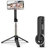 自撮り棒 マグネット 超強力 Bluetooth リモコン付き 携帯スタンド 三脚マウント 無線 selfie stick 折りたたみ 360度回転 シャッター付き 多機能 コンパクト じどり棒 持ち運び便利 マグセーフ式 (ブラック)