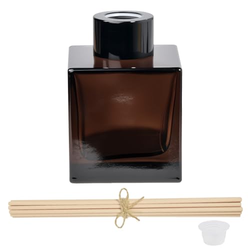 Nongcunren 100ml 1pcs Reed Diffuser Bottles Fragrance Diffuser Empty Bottle with 20pcs Reed Sticks for Home Fragrance Accessories and Women Gift Room Home Bathroom Decor