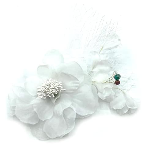 Allsorts White Chiffon Beak Clip Fascinator Cover