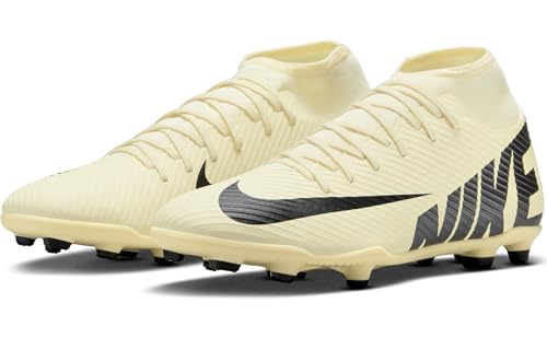 Nike Mercurial Superfly 9 Club Multi-Ground High-Top Soccer Cleats (DJ5961-700, LEMONADE/BLACK) Size 4.52