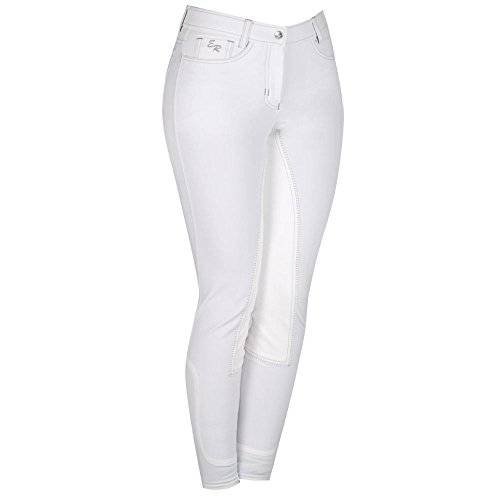 Pantalon d'équitation Zohra Flex blanc stretch et opaque en taille 38
