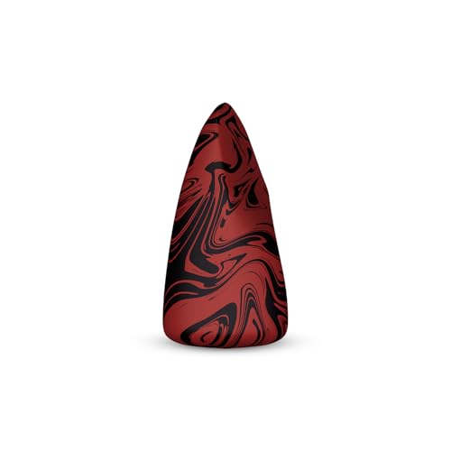 Image of MARY JO K HD Coverage Beauty Blender | Wedge-shaped Design for Even Blending | Semi-rounded Base + Top Hill Tip | Dry & Wet Use | For Full Face Professional Makeup | Available in 6 Colors | (Black & Red)