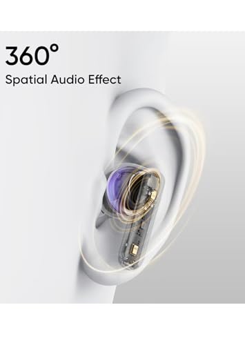 Image of Compatible for Realme Buds T310 True Wireless in-Ear Earbuds with 46dB Hybrid ANC, 360 Spatial Audio, 12.4mm Dynamic Bass Driver, Upto 40Hrs Battery and Fast Charging (Black)