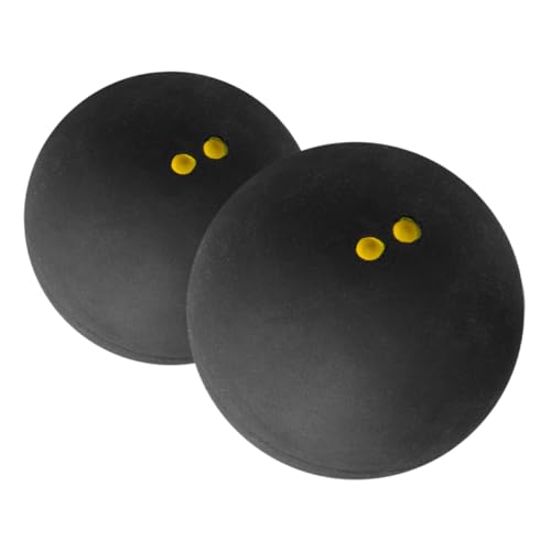 ibasenice 2pcs Squash Balls Professional Training Equipment for Reaction Improvement High Elasticity Rubber for All Skill Levels Sleek Color for Gym Use