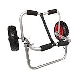 QUILSTM Carro de kayak plegable Construcción robusta de aleación de aluminio Transporte eficiente en canoa para playa con durabilidad Carro de kayak plegable de remolque