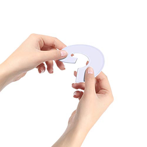 30 Pack White Round Clothing Size Closet Rack Dividers Hangers With 1 Bonus Marker (Outer 3.5Inch, Inner 1.38Inch In Diameter) #TOP3