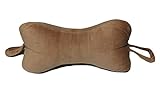 NeckBone Chiropractic Pillow by Original Bones, Brown Velour Fabric, Cervical Neck Pain Relief with Comfort Adjustment (Use at Home Bed, Office, Travel, Camping) …