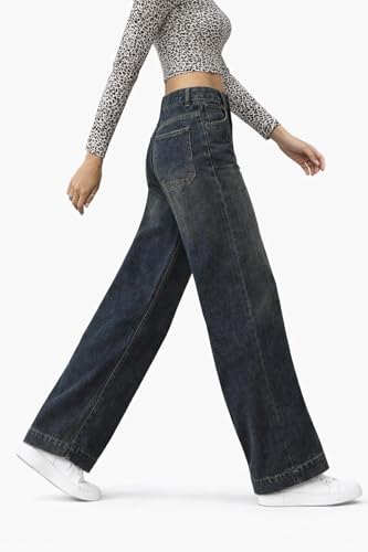 Image of ODDMONEKY Baggy Jeans for Women || Relaxed Fit Wide Leg High Rise Jeans for Women (Wjeans-8)
