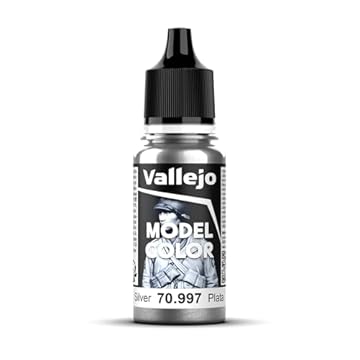 Vallejo VJ70997 Model Color 17 ml Acrylic Paint - Metallic Silver