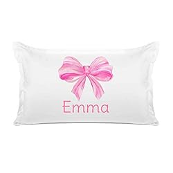 Di Lewis Kid’s Personalized Pillowcase – Pink Bow Pillow Case – Customize with Name – Hypoallergenic, Breathable, Anti… Di Lewis Kid’s Personalized Pillowcase – Pink Bow Pillow Case – Customize with Name – Hypoallergenic, Breathable, Anti…