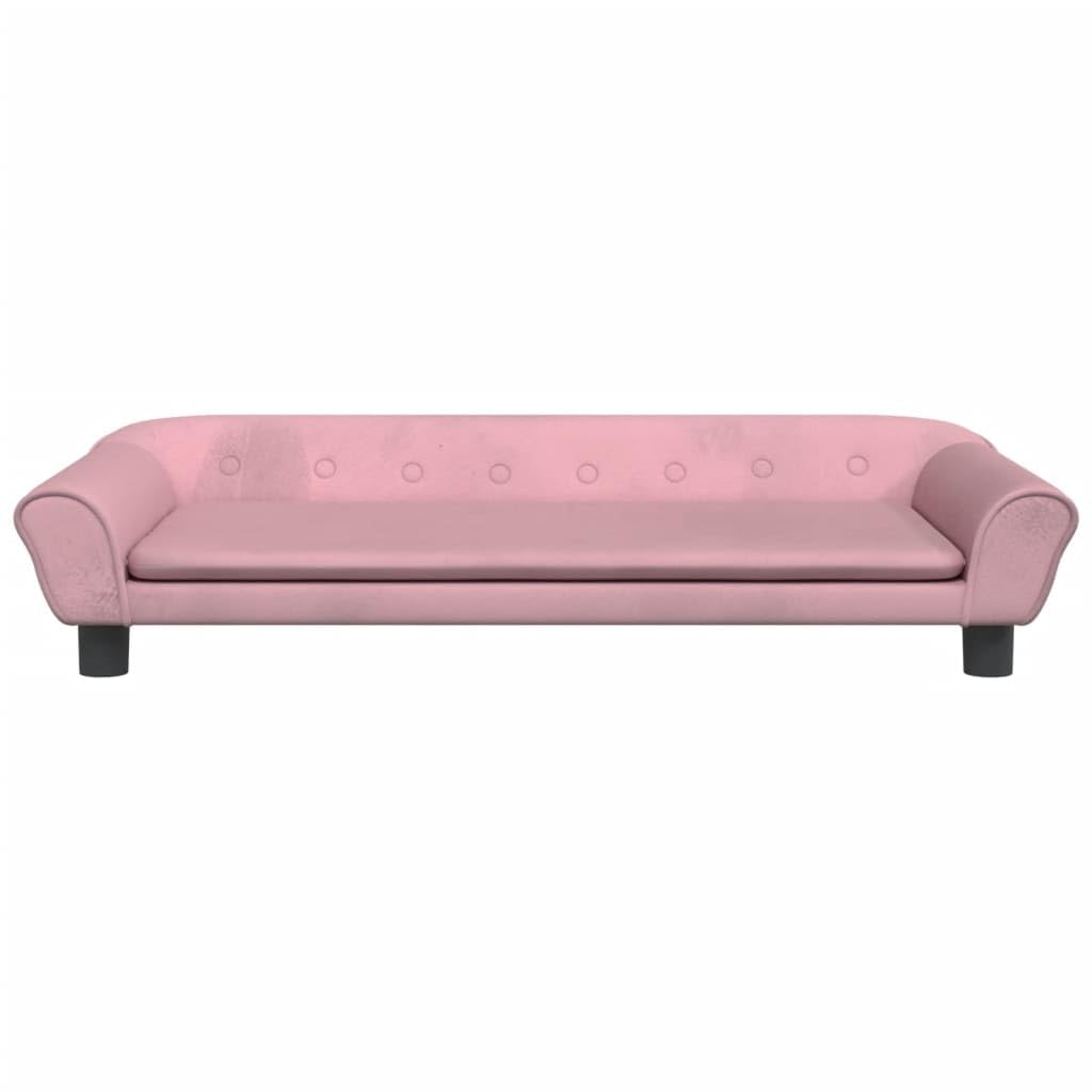 Puraday Hundebett Rosa – 100x50x21 Cm, Samtweiches Sofa Für Hunde & Katzen, Stylisches Design