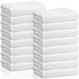 SmoothNovelty 16 Pack Microfiber Bath Towels Bulk, 27'' x 60'' Oversized Size Bath Towel, Highly Absorbent 400gsm Extra Large Soft Drying for Shower Summer Salon Sport Pool Beach(White)