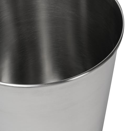 happimess HPM1113C Nolan Modern Classic Smooth Steel 2-Gallon Wastebasket for Home, Bathroom, Living Room, Office, Bedroom, Kitchen, Brushed Steel by happimess - Image 5