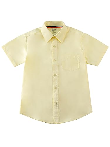 Smith's American Boys' S/S Button-Up Shirt - Yellow, 2t