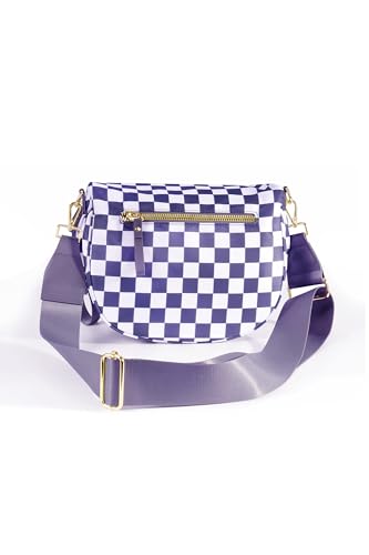 Image of FEIBOON Spacious Checkered Nylon Crossbody Bag Bum Bag Handbags Wallets for Women
