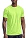 Zengjo Mens Running Shirt Hi Vis(Neon Green,L)