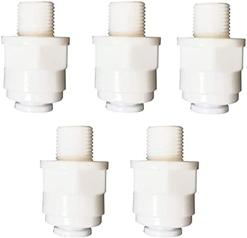 YZM Straight Male Thread Adapter 1/8" Male x 1/4" OD Tube Quick Connector,for Water Purifiers Filters Reverse Osmosis Systems,100 pcs.