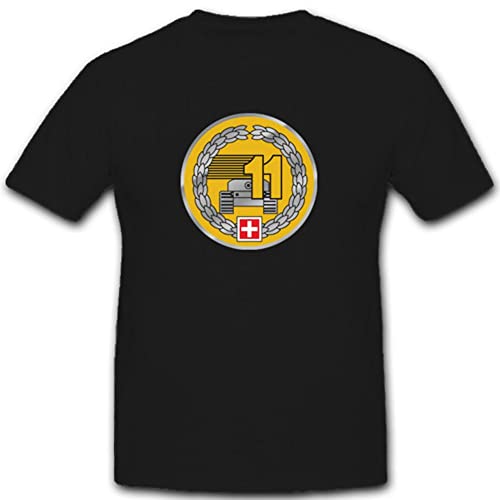 T-shirt militaire suisse PzBat 11 noir idéal pour vos sorties outdoor