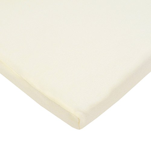 Image of American Baby Company 100% Natural Cotton Fitted Cradle /Bassinet Sheet 36 inch x 18 inch - Soft, Breathable & Hypoallergenic Bed Sheet, Cream, Neutral for Boys & Girls