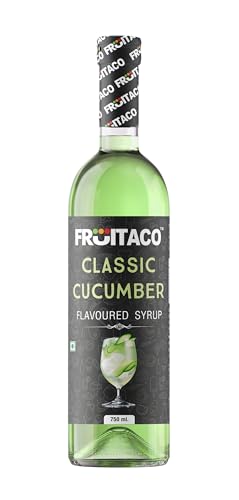 Fruitaco Cucumber Syrup: Perfect Mixer For Enhancing Mocktails & Cocktails, Drinks, And Mojitos At Parties, Conveniently Packaged In A 750Ml Bottle For All Your Mixing Needs