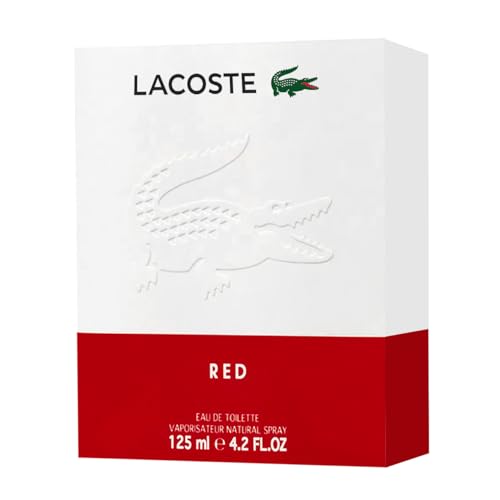 LACOSTE RED Eau de Toilette, sinnlich-warmer Herrenduft mit Patschuli, Vetiver und Kiefern-Noten für energetische Männer, 125ml – Ansicht 3