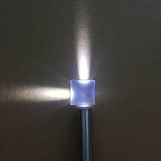 GatherTOOL 1Pc Optical Glass Prism 10 * 10 * 10mm Beam Splitting Prism, Semi-Reflective and Semi-Transparent Cube with Split Ratio 5: 5