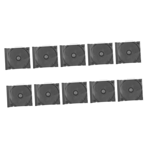 Ciieeo 10pcs Clear Plastic CD Storage Cases CD Dvd Holders for Organized Media Collection for Keeping Discs Safe Scratch Transparent Design for Easy Viewing