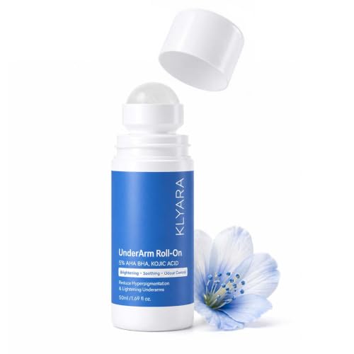 Image of Kalyra Under Arm Roll-On Deodorant with 5% Potassium Azeloyl Diglycinate | Brightens Underarms, Controls Odor, Soothes Skin | Alcohol-Free | For Men & Women | 50ml