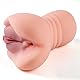 635g 2in1 Realistische TPE-Sexpuppe für Männer, Doppelte Stimulation mit Vagina & Anus, Weiche Pocket Pussy mit 3D-Textur Erwachsenenspielzeug, Male sex toy für Männer