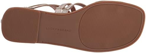 Lucky Brand Women's Bryton Caged Sandal Flat, Platinum, 9.5 | Image 3