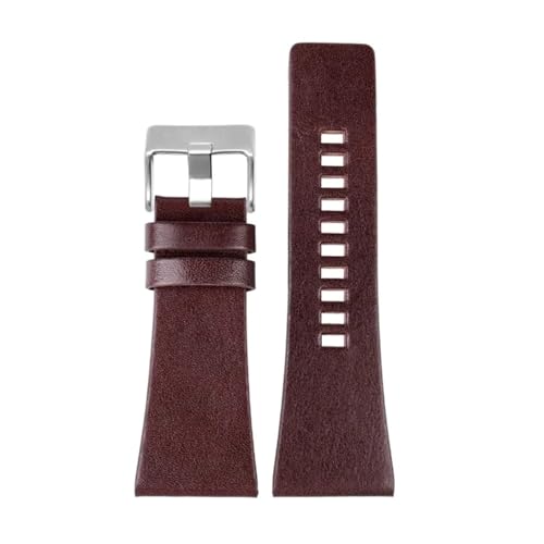 Bracelet montre cuir 24-32mm homme de haute qualité noir et marron