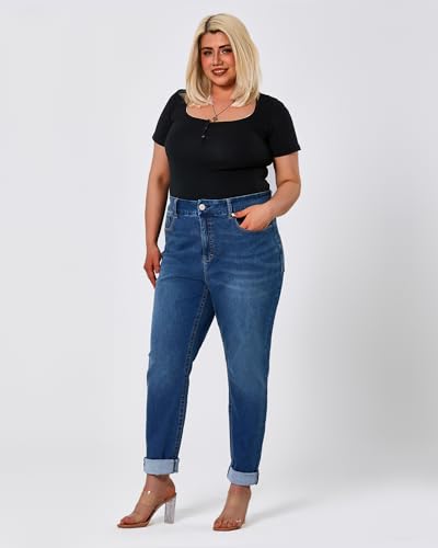 Women's Plus Size Jeans High Rise Skinny Stretchy Jean with Pockets Tummy Control Denim Pants Trendy2