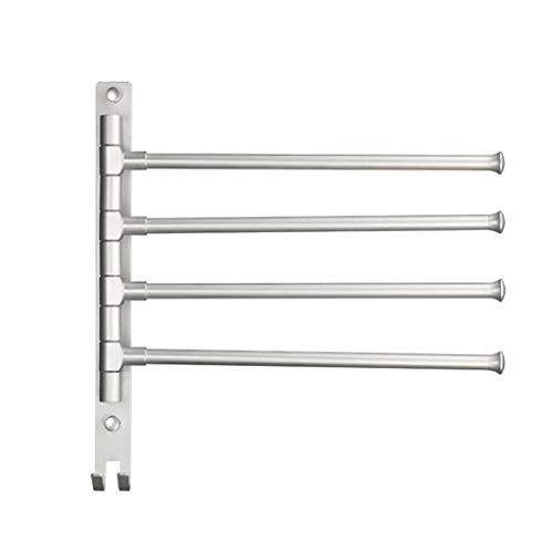 Rangement serviette humide résolu via cette barre pivotante 4 branches anti-rouille