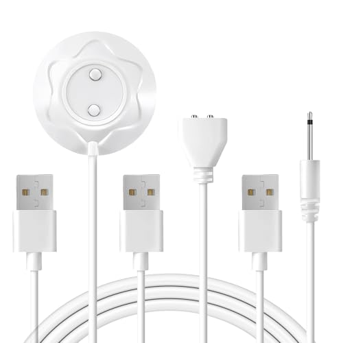 OVECIOPO 3PCS Dildo Charger Sex Toy Charger Set USB to 18mm DC Charging Cable 6mm/12mm Magnetic Charger Cables Replacement for Rose Vibrators Wand Massagers and Rose Adult Tool for Women
