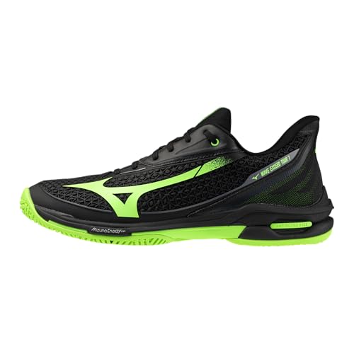 Mizuno Wave Exceed Tour 7 All Court Men's Racquet Sports Shoe, Black-Glowing Apple, US Mens 11