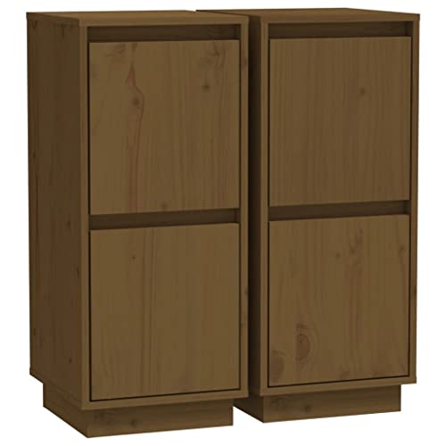 Cómoda con 2 puertas de madera maciza para almacenamiento vertical en salón 2