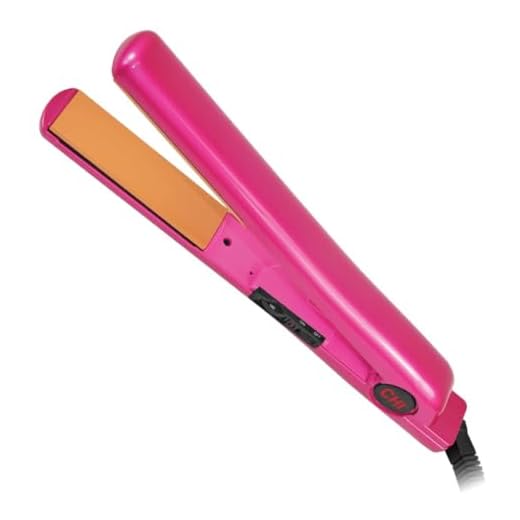 CHI Tourmaline Ceramic Hair Straightening Flat Iron | 1" Plates | Pure Pink | Professional Salon Model Hair Straightener