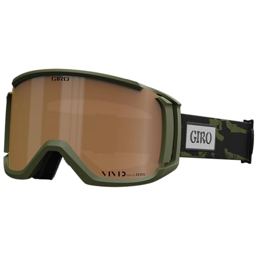 Giro Revolt Adult Snow Goggle - Trail Green Stained Strap with VIVID Petrol/Clear Lenses