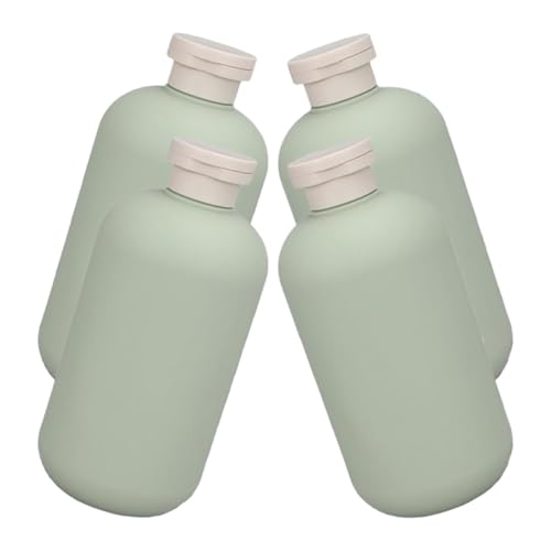 ULTECHNOVO 4個セット 旅行用シャンプーボトル 500ml 耐久プラスチック製 詰め替え可能ソープディスペンサー 浴室 キッチン対応 コンパクト収納