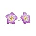 mihihope Hawaiian Foam Artificial Plumeria Earrings Set for Little Girls Kids- Flower Stud Earrings Made of Polymer Clay, Children's Jewelry Set of 6